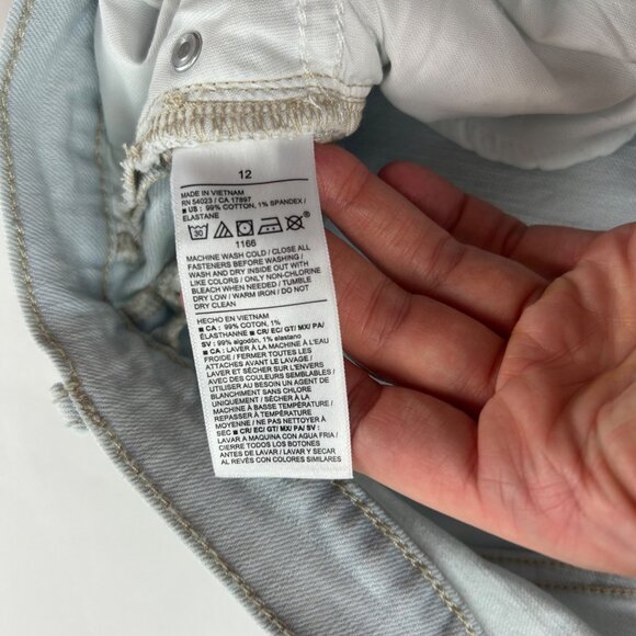 Old Navy Acid Wash High Rise Barrel Leg Jeans 12 - Picture 4 of 6